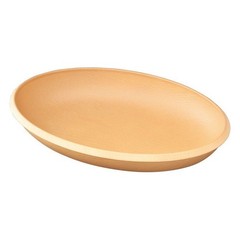 Komorebi Oval Plate with Soup Spoon 10.3in Natural PET Dishwasher Safe Japan