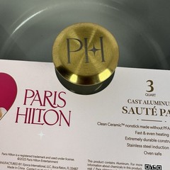 Paris Hilton 3 Qt Pink Cast Aluminum Sauté Pan With Lid Nonstick Ceramic