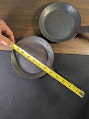 Vintage Steel Crepe Omelette Frying Pan 6.5″ Made in France 16 Lot of 2