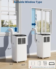 Portable AC Unit 3-in-1 8000 BTU, Air Conditioner Cooling Dehumidifier Fan