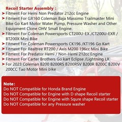 Hand Crank Wind-Up Starter for 196cc-224cc Gas Engines