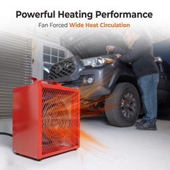Comfort Zone Portable Industrial Fan-Forced Space Heater, NEMA 6-30, 240v/30amps
