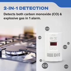 Kidde Carbon Monoxide Detector, Propane, Natural, Methane, & Explosive Gas Alarm