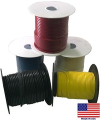 Electrical Primary Copper Wire 14 Gauge 25 100 & 500 FT Lot – 14 Colors – USA