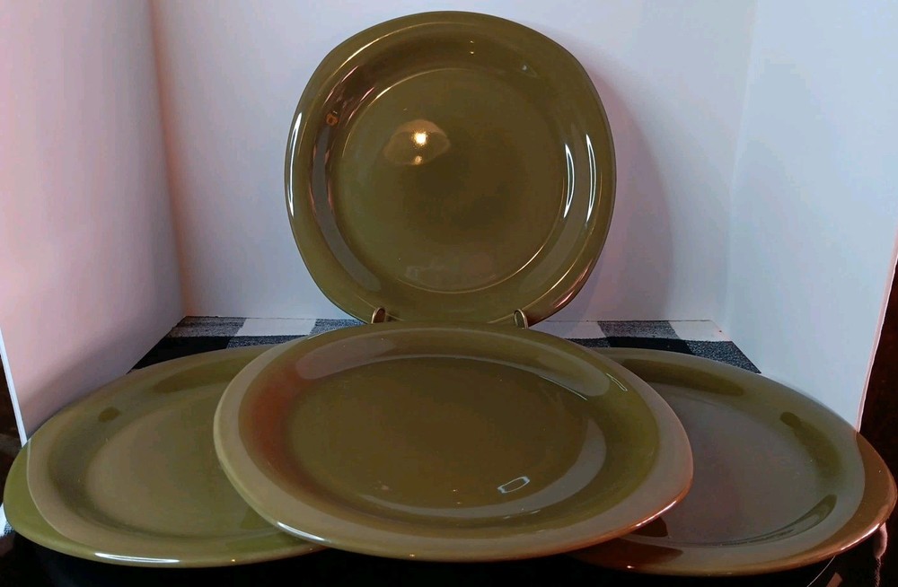 World Market Sage Rimmed 10.3”Squircle Dinner Plates Made In Portugal (Set Of 4)