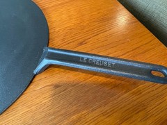 Le Creuset Crepe Pan Cast Iron 32 / 12.5″ Matte Black Flat Griddle Skillet NWOB