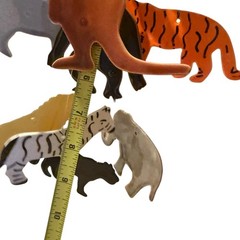 Zoo Animals Wind Chime Multicolor Ceramic Safari Mobile Vintage
