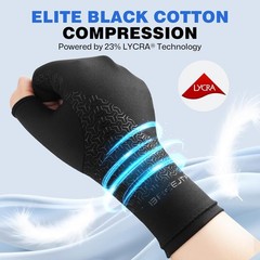 Compression Arthritis Gloves with 23% LYCRA for Pain, Fingerless Carpal Tunnel