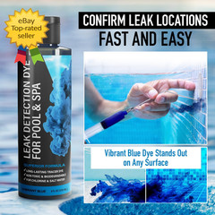 Pool Leak Detection Dye Kit 75+ Tests 2 Stainless Steel Precision Applicators