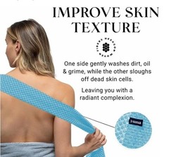 1 Sima® Japanese Exfoliating Antibacterial Shower Towel white/yellow/black/pink