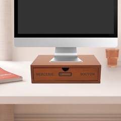 Single-Drawer Storage Box Wooden Desktop Jewelry Organizer Desktop Drawer