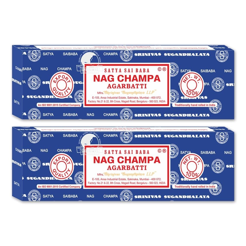 Satya Sai Baba Nag Champa Incense Sticks, 100-gram (Pack of 2)