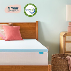 Linenspa Memory Foam Mattress Topper, Twin Size – 2 Inch Gel Infused Memory Foam