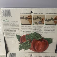 VNTG Wallies Lot of 4 Sets FRUITS Wallpaper Cutouts for Any Room Crafts New