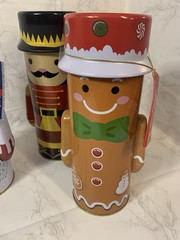 Gourmet Holiday Cookie Tin, Chocolate Chip/Almond/Snickerdoodle/, Christmas Gift