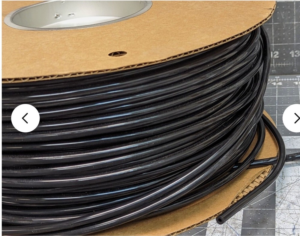 25’ft 4AN Fuel Line 1/8” ID x ¼” OD 110 psig Black Polyurethane Tubing [E3S2]