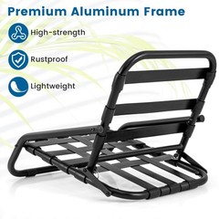 Low Beach Chairs for Adults 2 Pack with Aluminum Frame and Soft Cushion 300 LBS