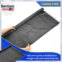 5 FT X 39.3” Carbon Fiber Fabric Roll Pure Fabric Carbon Fiber Sheet 2 X 2 Twil