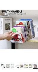 12 Pack Clear Plastic Storage Bins with Handles, BPA Free, 10.3×7.3×4.7in, Blac…