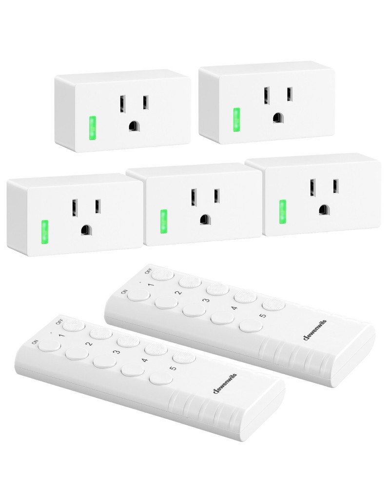 DEWENWILS Remote Control Outlet, Indoor Wireless Remote Outlet Switch 5 Outlets