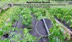 Sandbaggy 11 Gauge 6″ GALVANIZED Landscape Staples ~ SOD Fabric Pins – RUST FREE