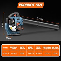 Sopladora De Hojas De Gasolina 26.5 CC 4 Cycle Para Jardin 125 MPH 410 CFM