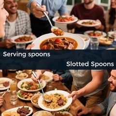 10.3-in Large Serving Spoons Set, 18/0 Stainless Steel, Heavy Duty, 2 Serving…