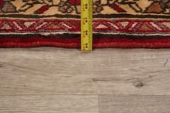 Red Traditional Geometric Area Rug 4×6 Hand-knotted Wool Carpet for Any Room