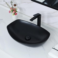 Davivy 22″ x 15.7″ Large Oval Vessel Sink with Pop Up Drain for Bathrooms