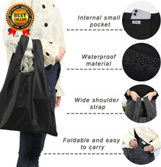 Large Reusable Bags Shopping Washable Foldable 6 Pack Grocery Bags Heavy Duty