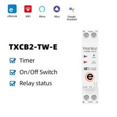 1P+N 63A Circuit Breaker Timer WIFI Smart Switch Energy Meter Voltage 110V 220V