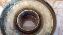 Vintage Brass 2.5″ Faucet Handle Wide Spread Flange Replacement Escutcheon