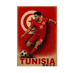 Tunisia Soccer Supporter 2026 Football Fans Wall Art Home Decor – POSTER 20″x30″