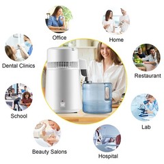 VEVOR 4L Water Distiller Purifier Machine Countertop Stainless Steel Interior