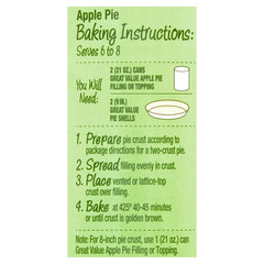(4 pack) Great Value Apple Pie Filling or Topping, 21 oz