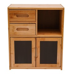 Bamboo Kitchen Countertop Cabinet Pantry Sideboard Storage Cabinet with Drawers