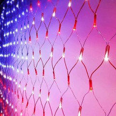 American Flag String Lights, Waterproof Led Flag Net Light, with 420 Super Brigh