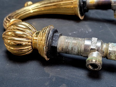 Hollywood Regency Faucet Gold Plated Wide Spread