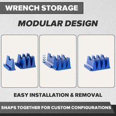 Blue Wrench Holder Rack – 80PCS Tool Drawer Storage