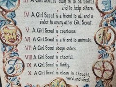 Girl Scouts Law Tapestry Wall Hanging Bannerette 13 x 18 in.