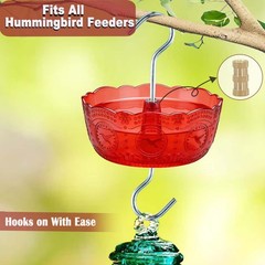 Moinmoly Ant Moat for Hummingbird Feeders 6 OZ, 4 Pack, Red Vintage Ant Guard…