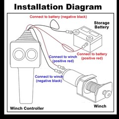 1x Universal Wired Winch Control Handle 12V/24V Wired Winch Switch 3.93ft Wired