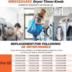 For GE GTD33EASKOWW New Metal+Plastic 1PC Dryer Timer Control Knob WE01X24552