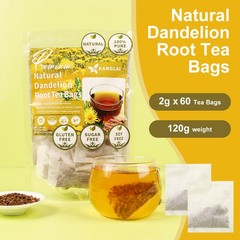 Dandelion Tea Leaf & Root Herbal 60 Tea Bags for Liver & Kidney Health Detox