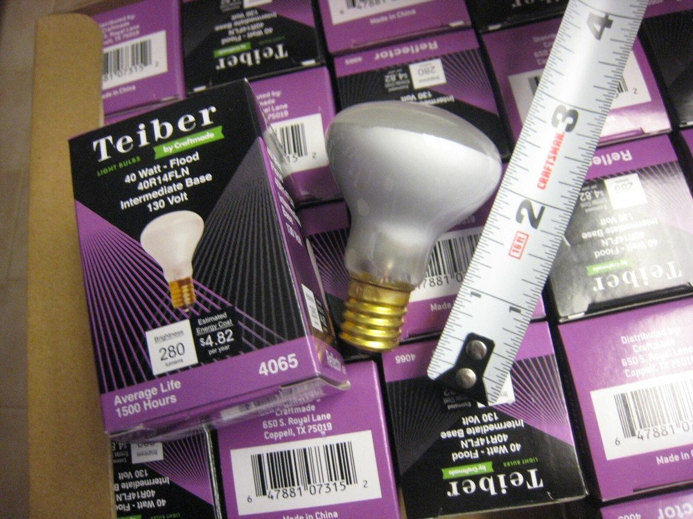 6 yes 6 TEIBER 40W R14 E17 Base 130V Indoor Reflector Frosted Flood Light Bulbs