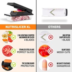 Nutrislicer XL All in 1 Mandoline Slicer and Vegetable Chopper with Container