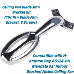 For Hampton Bay 52″ Glendale Brushed Nickel Silver Ceiling Fan Blade Arm Replace