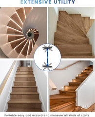 Stair Tread Template Tool, 8″ to 60″ Aluminum Stair Tread Jig for Accurately Mea