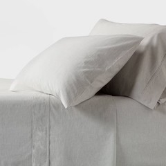 Threshold 250 Thread Count Organic Cotton Percale 4-Piece Sheet Set