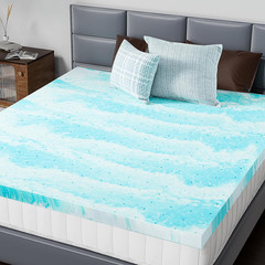 Premium Gel Memory Foam Mattress Topper US Certified Comfort Bed Pad for Cooling